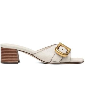 Marc Jacobs Buckle-Detail Heeled Sandals - Natural