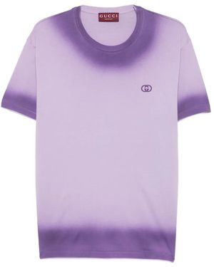 Gucci G-Embroidery T-Shirt - Purple