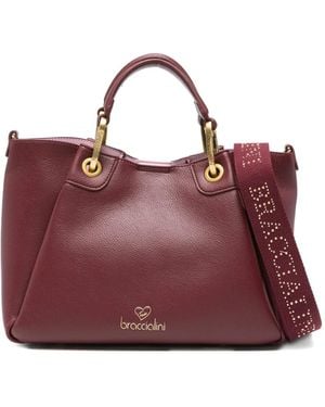 Braccialini Logo-appliqué Tote Bag - パープル
