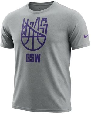 Nike Nba Golden State Warriors Dri-Fit Essential T-Shirt - Grey