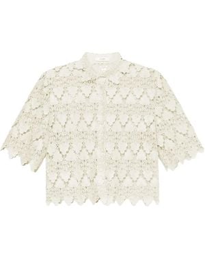 FRAME Scalloped-Hem Shirt - White
