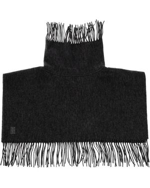 By Malene Birger Turtla Fringed Scarf - Black