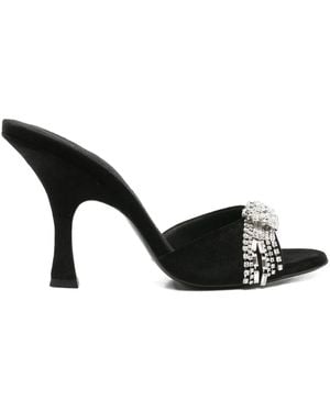 Magda Butrym Crystal-Embellished Heeled Sandals - Nero