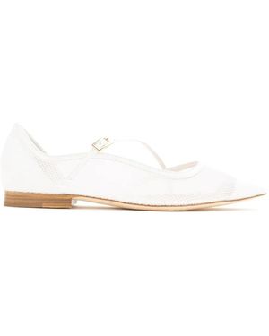 Malone Souliers Ballerines Bettina En Mesh À Boucle - White
