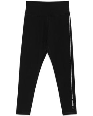 DKNY Leggings Mit Strass-Logo - Schwarz