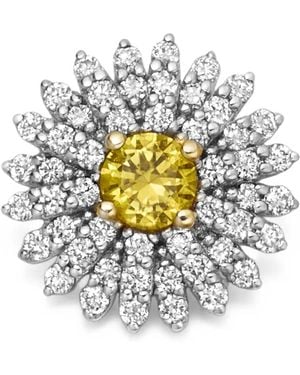 Loquet London Diamond And Sapphire Daisy Charm - Grey