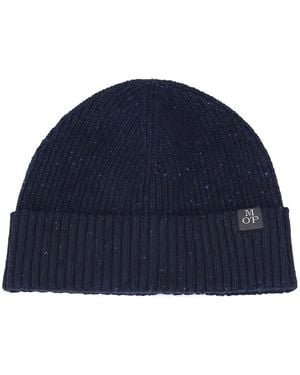 Marc O' Polo Ribbed-Knit Beanie - Blue