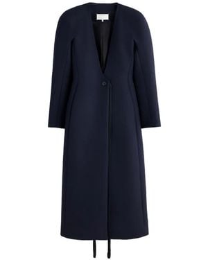 Maison Margiela Abrigo Con Manga Larga Y Botones - Azul