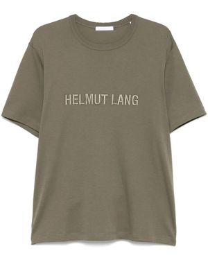 Helmut Lang Embroidered-Logo T-Shirt - Green