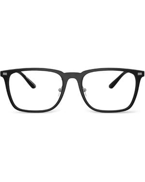 Emporio Armani Rectangle-Frame Glasses - Black