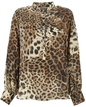 Antonelli Leopard-Print Blouse - Brown