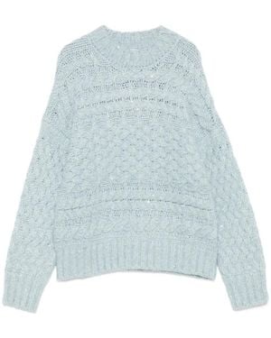 Eleventy Cable-Knit Sweater - Blue