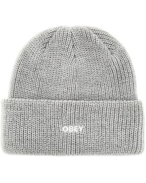 Obey Logo Beanie Hat - Gray