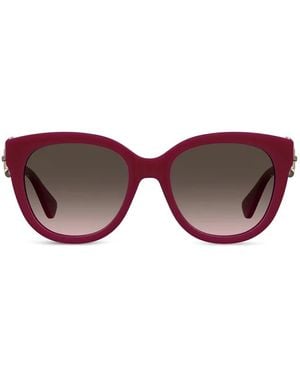 Moschino Square-Buckle Sunglasses - Purple