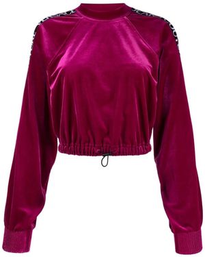 Versace Jeans Couture ロゴトリム スウェットシャツ - レッド