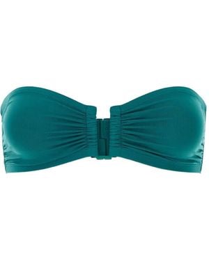 Eres Gathered Bandeau Bikini Top - Green