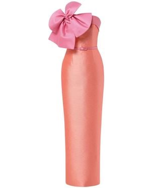 Rami Al Ali Bow Strapless Maxi Dress - Pink