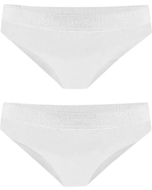 Wolford Pure Logo-Waistband Briefs (Set Of Two) - White