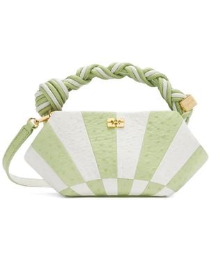 Ganni Bolso De Hombro Bou Con Asa Trenzada - Verde