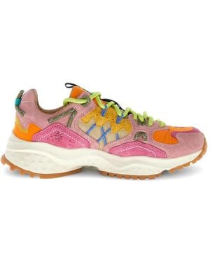 Flower Mountain Nubuck Leather Trainers - Pink