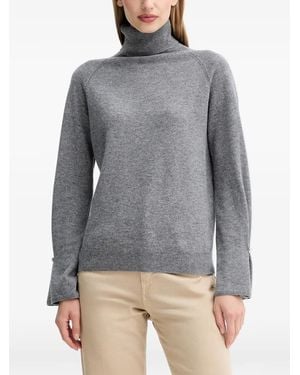Fracomina Roll-Neck Wool Jumper - Grey