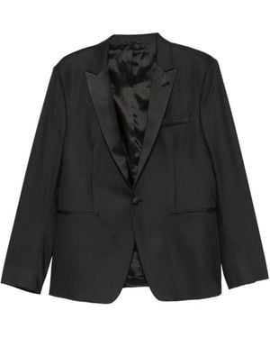 Reveres 1949 Peak-Lapel Pocket Blazer - Black
