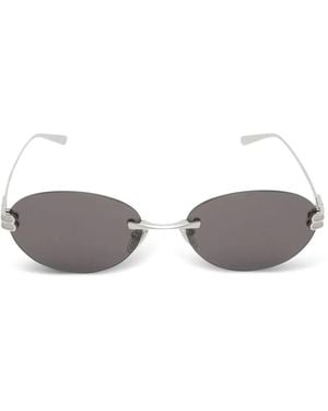 Balenciaga Gossip Oval-Frame Sunglasses - Métallisé