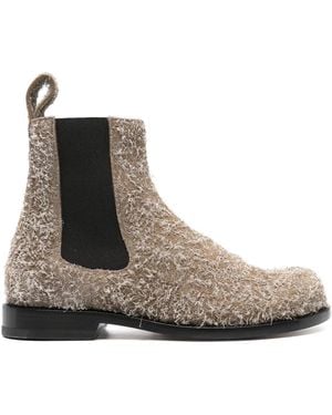 Loewe Brushed Suede Campo Chelsea Boots - Brown