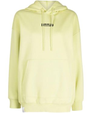 Izzue Graphic-Print Drawstring Hoodie - Yellow