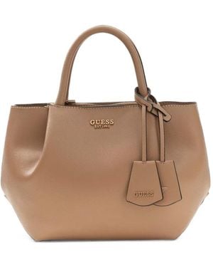 Guess Borsa Tote Amorette Con Finitura Testurizzata - Marrone