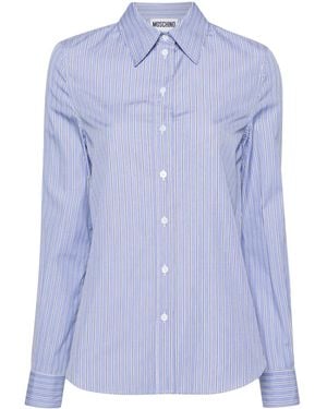 Moschino Striped Cotton Shirt - Blue