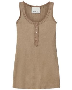 Isabel Marant Helma Ribbed-Knit Tank Top - Natural