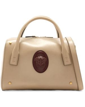 Versace Sac À Main Romy Médium En Cuir - Natural
