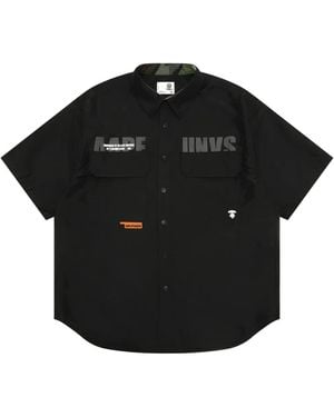 Aape By A Bathing Ape Logo-Print Shirt - Black
