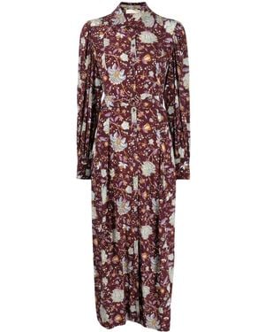 Ulla Johnson Athena Graphic-Print Dress - Red