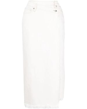 Jonathan Simkhai Piper Low-Rise Straight Skirt - White