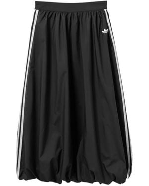 adidas Logo-Embroidered Midi Skirt - Black