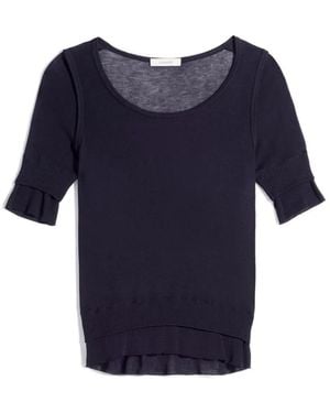 Lemaire Kurzärmeliges Oberteil Mit Trompe-L'Oeil-Effekt - Blau