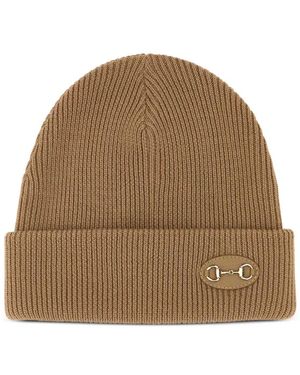 Gucci Horsebit Wool Beanie - Brown