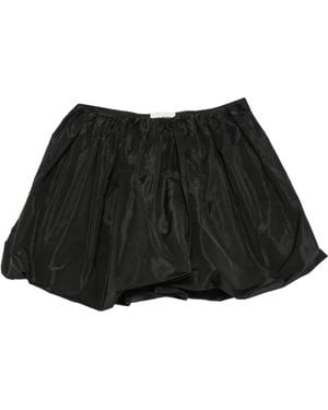 A.M.G Pleated Puff Mini Skirt - Black