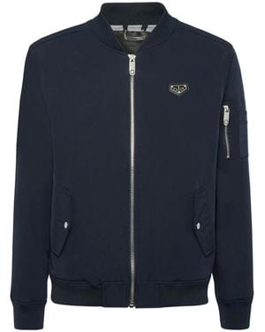 Philipp Plein ボンバージャケット - ブルー