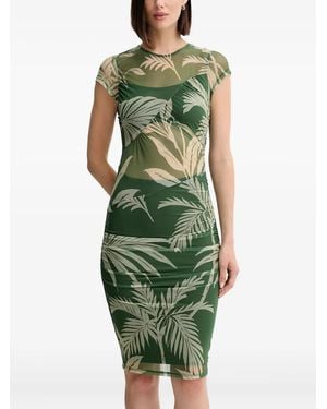 Guess Floral Midi Dress - Green
