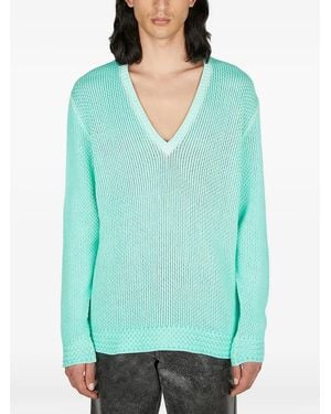 Guess V-Neck Sweater - Green