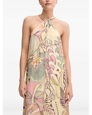 Sandro Ferrone Vestido largo con motivo floral - Neutro