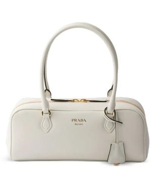 Prada Leren Shopper - Wit