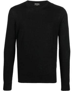 ZEGNA Crew-neck Cashmere Jumper - Black