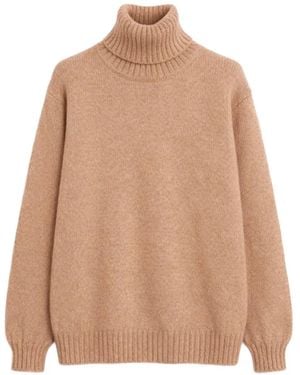 Fortela Shetland Turtleneck Wool-Knit Jumper - Natural