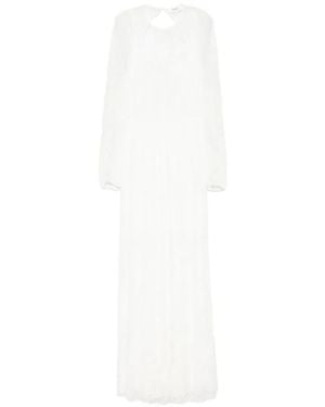 Ba&sh Lace-Overlay Open-Back Maxi Dress - White