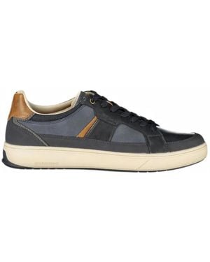 Lumberjack Panelled Lace-Up Trainers - Blue