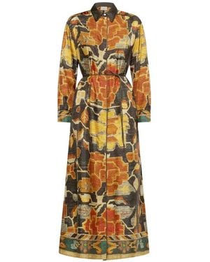 Pierre Louis Mascia Aloe Maxi Dress - Metallic
